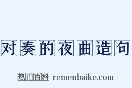 对奏的夜曲造句是什么意思的图片